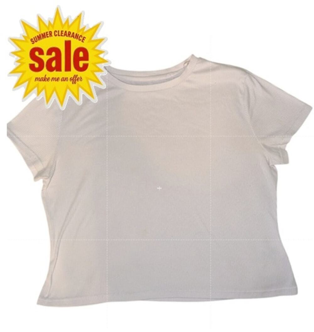 No Boundaries White Crop Top L (12-14) SUMMER CLEARANCE SALE - MAKE ME AN OFFER!